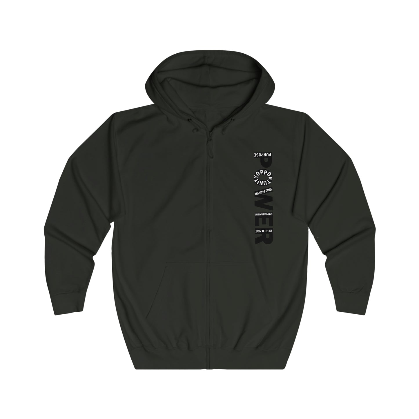 POWER Full Zip Hoodie (Unisex)