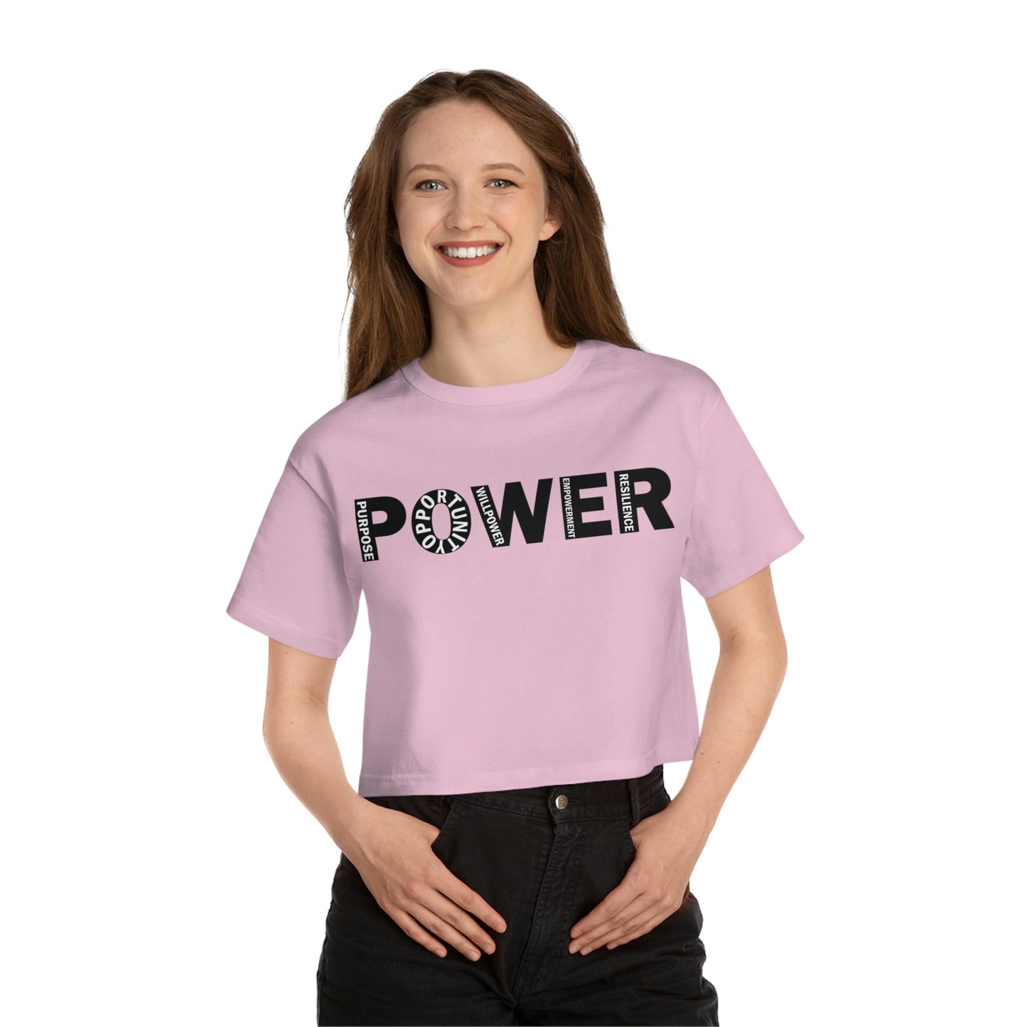 POWER UP Champion Women's Heritage Cropped T-Shirt